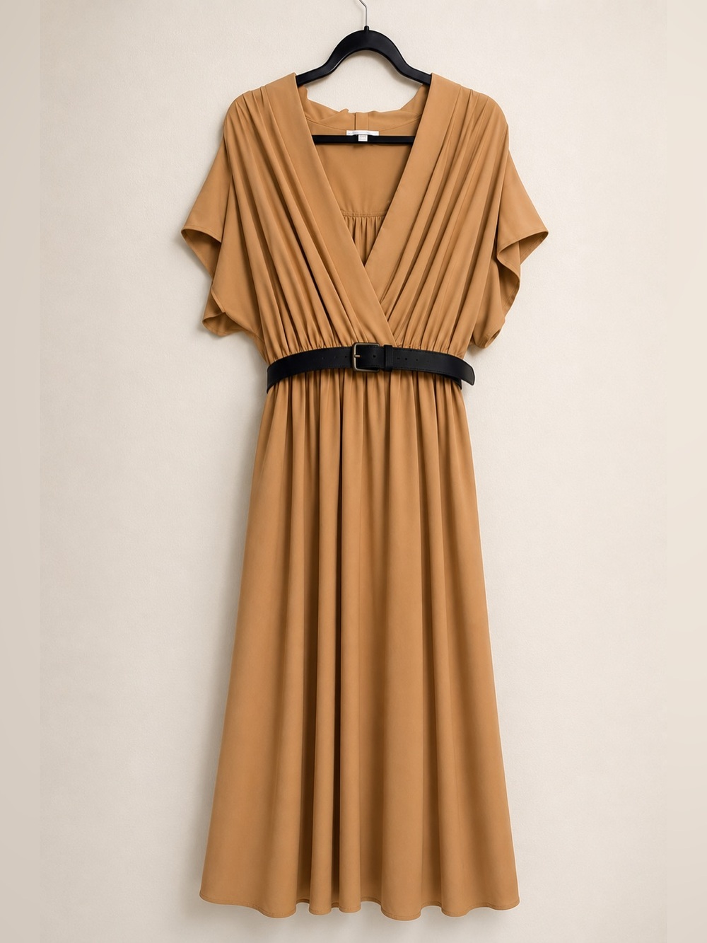 Calvin Klein Tan Maxi Dress with Belt